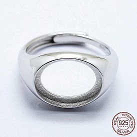 925 звенья кольца перламутрового серебра, регулируемый, овальные