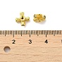 Crémaillère placage micro en laiton pavent perles cubes de zircone, sans cadmium et sans plomb, plaqué longue durée, croix