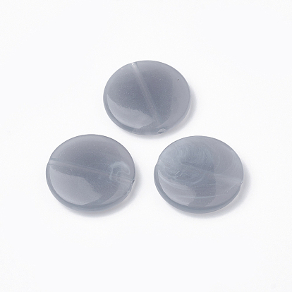 Perles acryliques de pierres fines d'imitation, gelée de modèle d'imitation, plat rond