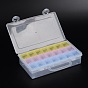 Plastic Bead Storage Containers, 21 Compartments, Rectangle, 13.5x23x5.3cm