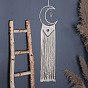Bohemian Handmade Cotton Cord Macrame Woven Tapestry Wall Hanging Ornaments, Resin Evil Eye Charm for Bedroom Living Room Decoration
