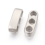 304 Stainless Steel Shackles Clasps Finding, Curved Rectangle
