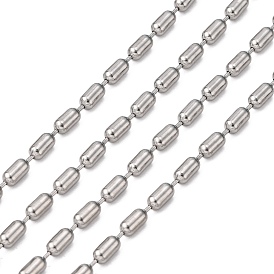304 Stainless Steel Ball Chains, Beaded Chain, 3mm