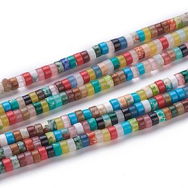 Natural & Synthetic Assorted Beads Strands, Heishi Beads, Flat Round/Disc