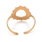 Placage ionique (ip)304 anneau de manchette ouvert en acier inoxydable pour femmes