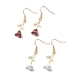 Enamel Rose of Life Dangle Earrings, Glod Plated 304 Stainless Steel Jewelry for Women
