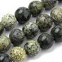 Natural Serpentine/Green Lace Stone Beads Strands, Round