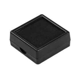 Plastic Jewelry Set Boxes, with Velvet Inside, Square, 40x40x15mm
