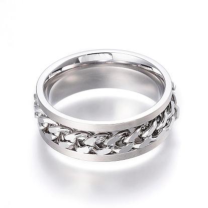 304 Stainless Steel Wide Band Rings