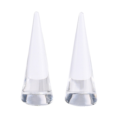 Plastic Ring Display, Cone, 23~25x60~69mm