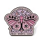 Magic Theme Butterfly/Moon Phase/Skull Enamel Pin, Electrophoresis Black Alloy Brooch for Backpack Clothes
