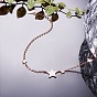 SHEGRACE 925 Sterling Silver Anklet, with Micro Pave AAA Cubic Zirconia and Enamel Star
