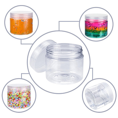 BENECREAT Empty Food Sealed Plastic Bottles, Transparent Storage Tanks and Cartons