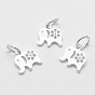 925 Sterling Silver Pendants, Elephant, with 925 Stamp