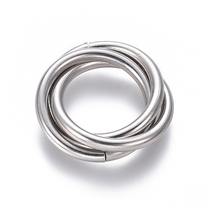 Ion Plating(IP) 304 Stainless Steel Linking Rings, Interlocking Ring, for Necklace Making