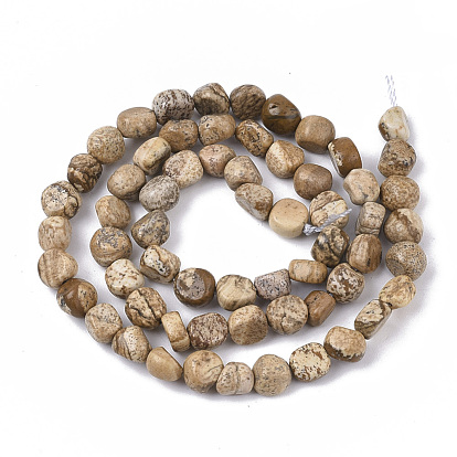 Image Naturel jaspe perles brins, nuggets, pierre tombée