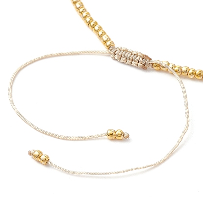 Bracelets de perles tressées en perles naturelles et graines, bracelet réglable