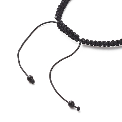 Acrylic Braided Bead Bracelet, Nylon Cord Adjustable Bracelet for Women