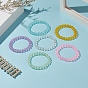 Frosted Glass Round Beaded Stretch Bracelet Sets for Women