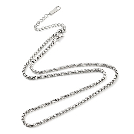304 Stainless Steel Box Chain Necklace for Men Women