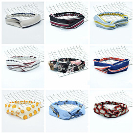 Elastic Cross Pattern Silk Headband for Yoga and Sports, Striped Hair Band