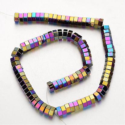 Electroplate Non-magnetic Synthetic Hematite Bead Strands, Hexagon