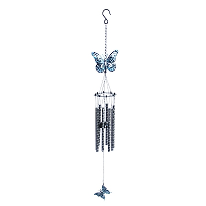 Carillons éoliens en fer papillon, avec tube en aluminium, décoration de fenêtre