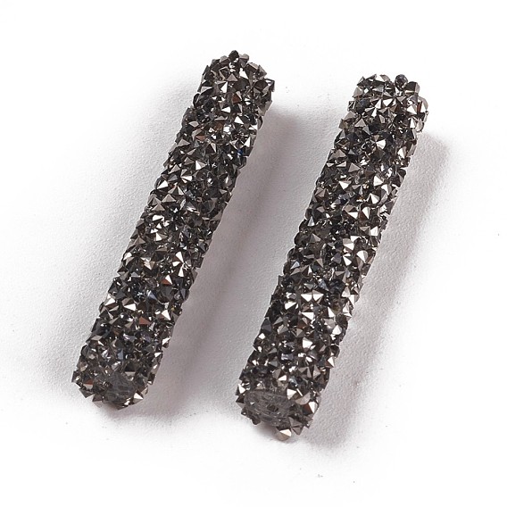 Glass Rhinestone Beads, For DIY Jewelry Craft Making, Tube