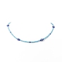 Resin Evil Eye & Glass Seed Beaded Necklace for Women