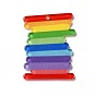 Rainbow Color Printed Acrylic Pendants, Heart/Sombrero/Peace Sign/Rectangle/Dragonfly/Rainbow Charm
