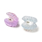 Adorno de concha de resina transparente con cuentas de perlas barrocas de imitación, color de ab, decoración de escritorio