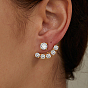 Stainless Steel Stud Earrings, with Cubic Zirconia, for Women