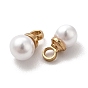 Breloques imitation perles en plastique, avec accessoires en laiton, sans cadmium et sans plomb, charme rond