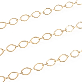 Brass Link Chains, with Spool, Long-Lasting Plated, Soldered