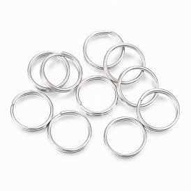 304 anillos partidos de acero inoxidable, anillos de salto de doble bucle