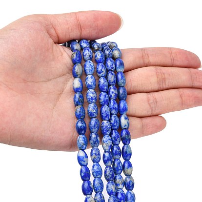 Lapis-lazuli, brins de perles naturels , tambour