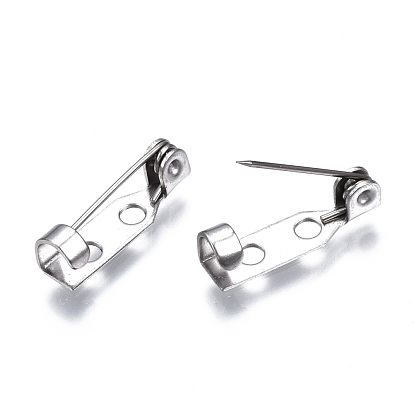 201 Stainless Steel Brooch Pin Back Safety Catch Bar Pins