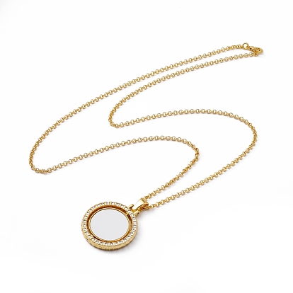 Сублимация пустой алюминиевый кулон ожерелье, сплав пустой фото кулон ожерелье для мужчин женщин, золотые