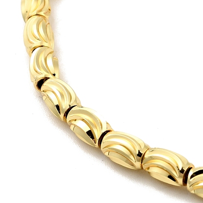 Bracelet coulissant en perles de colonne en laiton avec placage en rack avec zircone cubique transparente pour femme, sans plomb et sans cadmium
