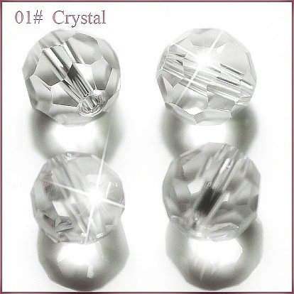 Imitation Austrian Crystal Beads, Grade AAA, Faceted(32 Facets), Round
