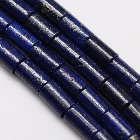 Natural Lapis Lazuli Column Bead Strands, Dyed, 10x6mm, Hole: 1mm, about 38pcs/strand, 15.5 inch