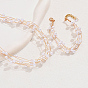 Ensembles de bijoux en laiton et perles d'imitation pour femme, bracelets et colliers multirangs