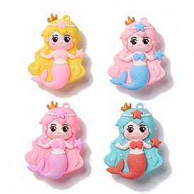 PVC Plastic Cartoon Big Pendants, Mermaid