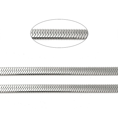 304 chaînes serpent plates en acier inoxydable, avec bobine, soudé