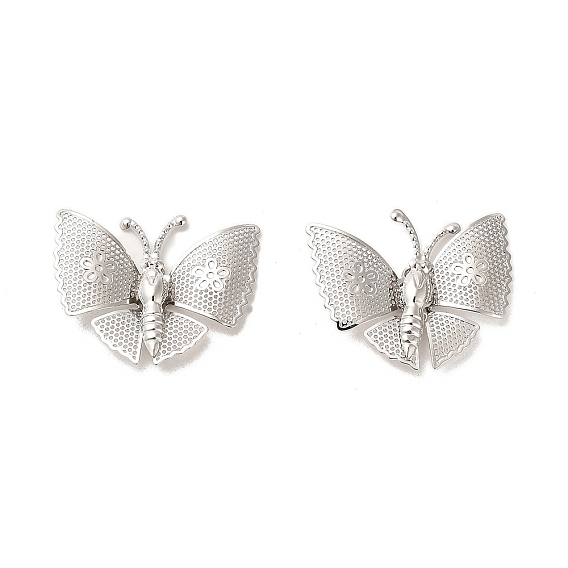 Pendentifs en laiton, papillon avec breloque fleur
