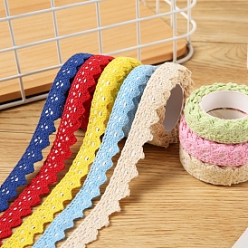 Lace Trim, Cotton Lace Ribbon, with Adhesive Back, For Sewing Decoration