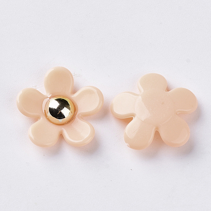 Opaque Acrylic Cabochons, Flower