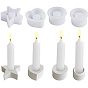 Silicone Candle Holder Molds, Resin Casting Molds, for UV Resin, Epoxy Resin Craft Making, White