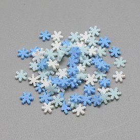 Handmade Polymer Clay Cabochons, Snowflake