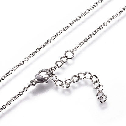 304 de acero inoxidable conjuntos de joyas, colgantes collares y aretes, con perla de imitación de acrílico